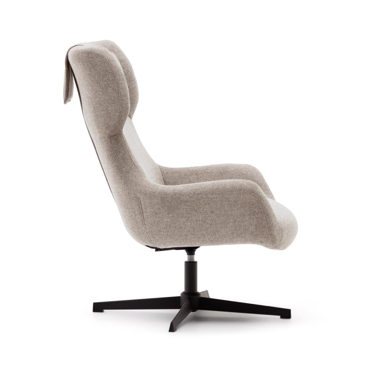 Fotoliu bej din textil Zalina Kave Home