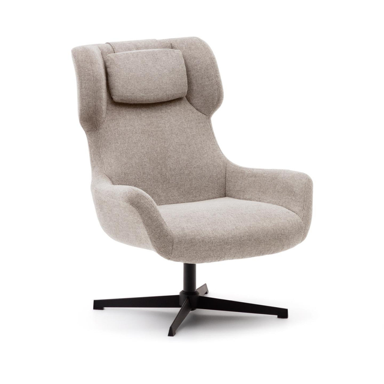 Fotoliu bej din textil Zalina Kave Home