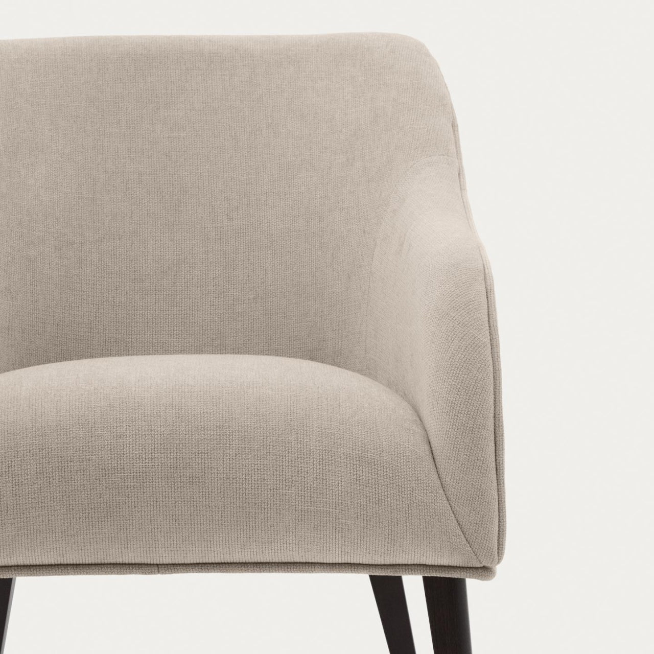 Fotoliu bej/maro wenge din textil Bobly Kave Home