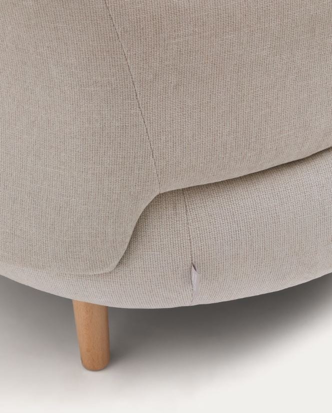 Fotoliu bej perla din textil Luisa Kave Home