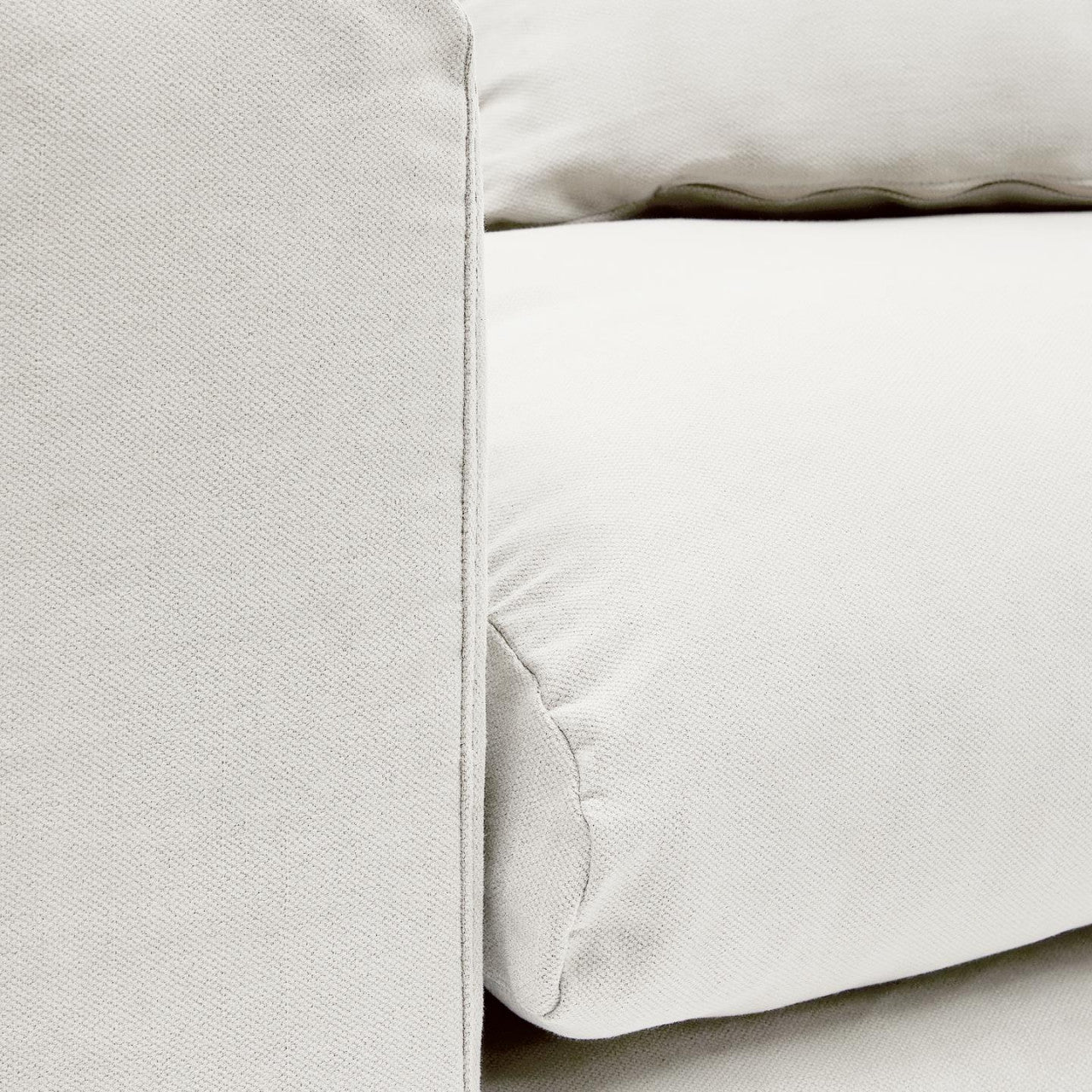 Fotoliu ecru din textil Nora Extra Kave Home