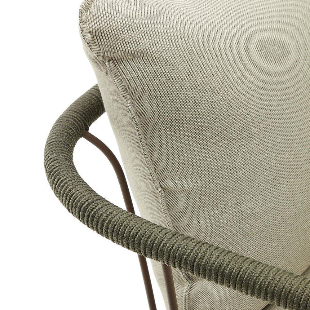 Fotoliu exterior multicolor din textil Salguer Kave Home