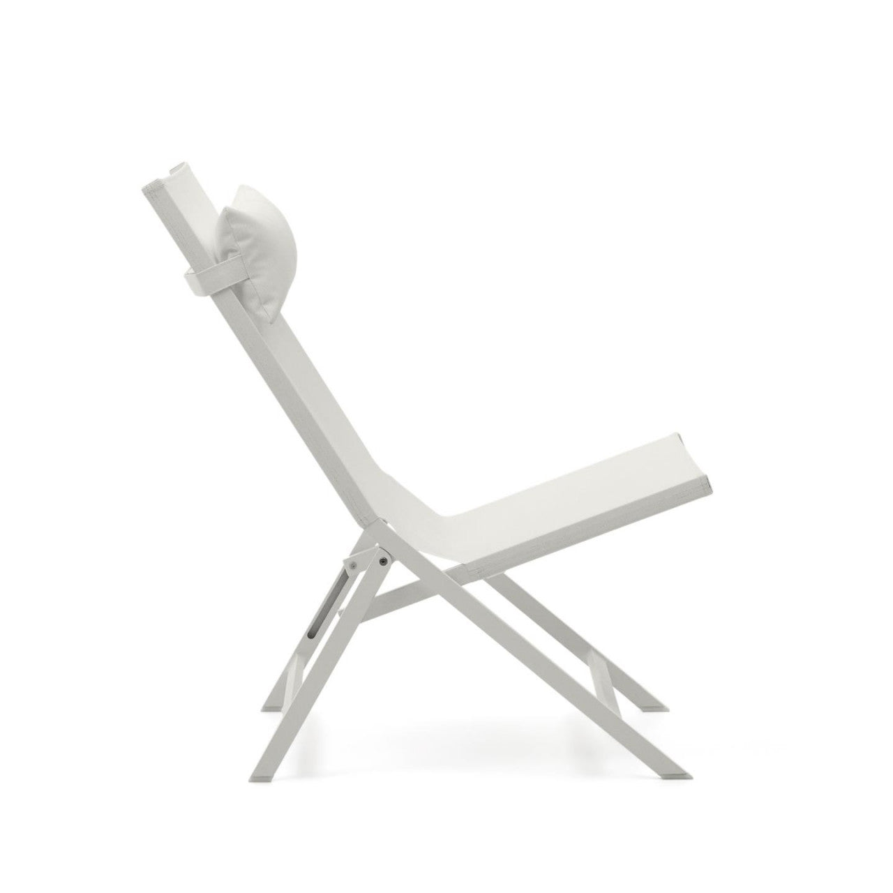 Fotoliu exterior pliabil alb din metal Canutells Kave Home
