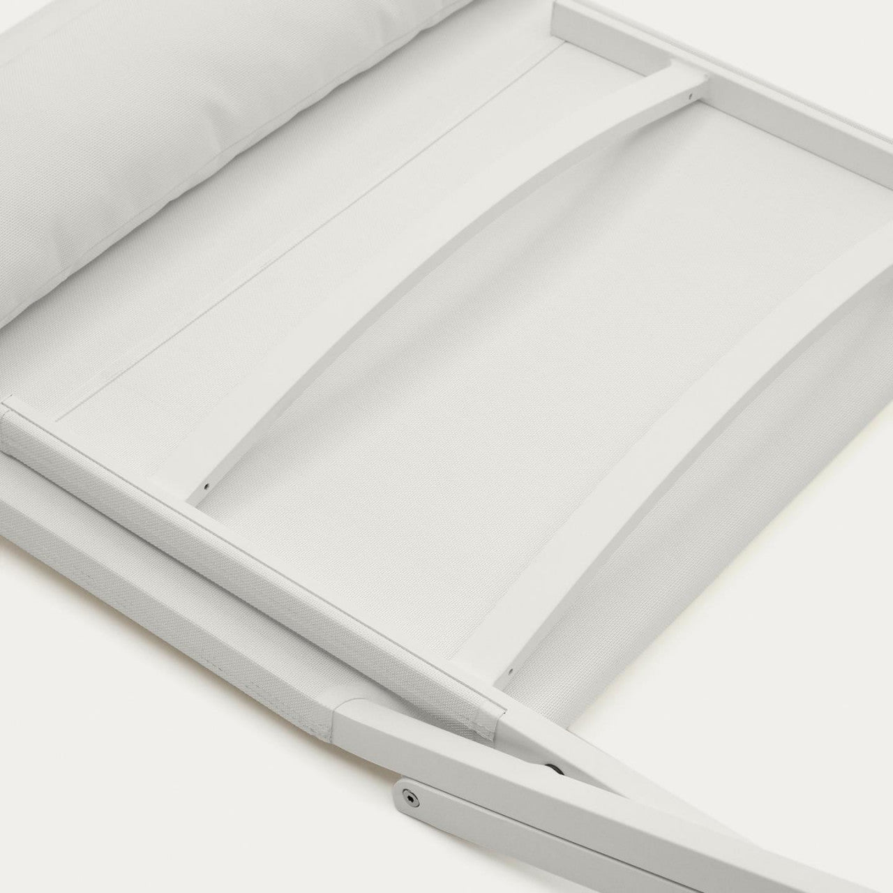 Fotoliu exterior pliabil alb din metal Canutells Kave Home