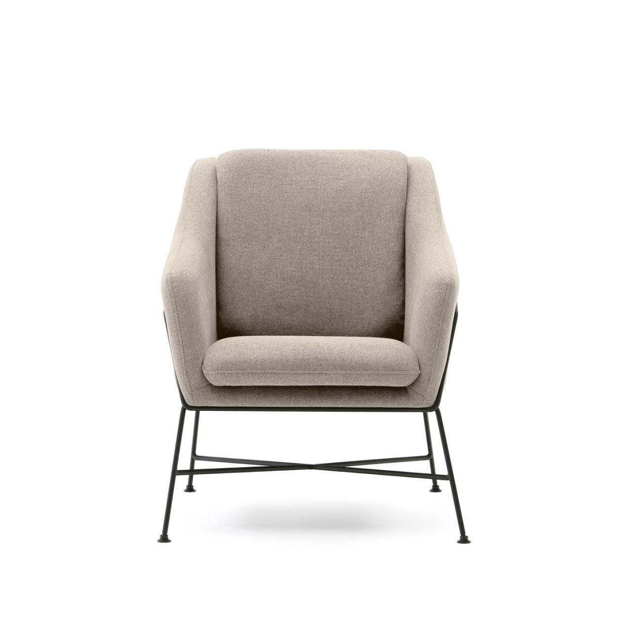 Fotoliu gri din textil Brida Kave Home