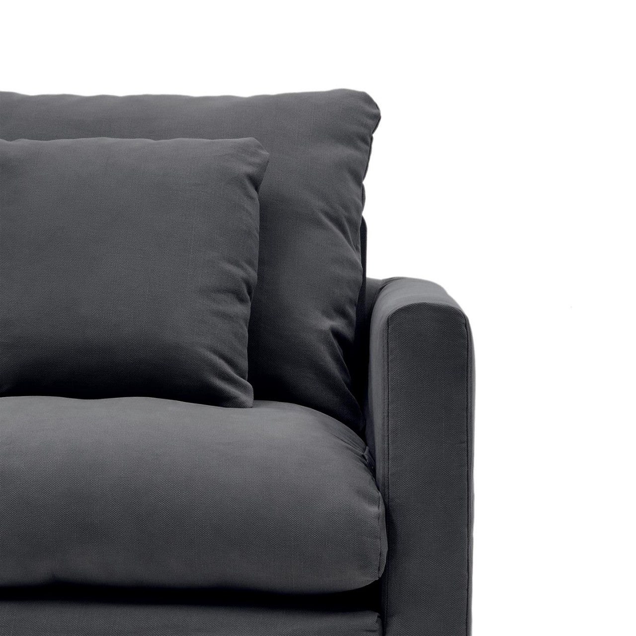 Fotoliu gri din textil Nora Kave Home