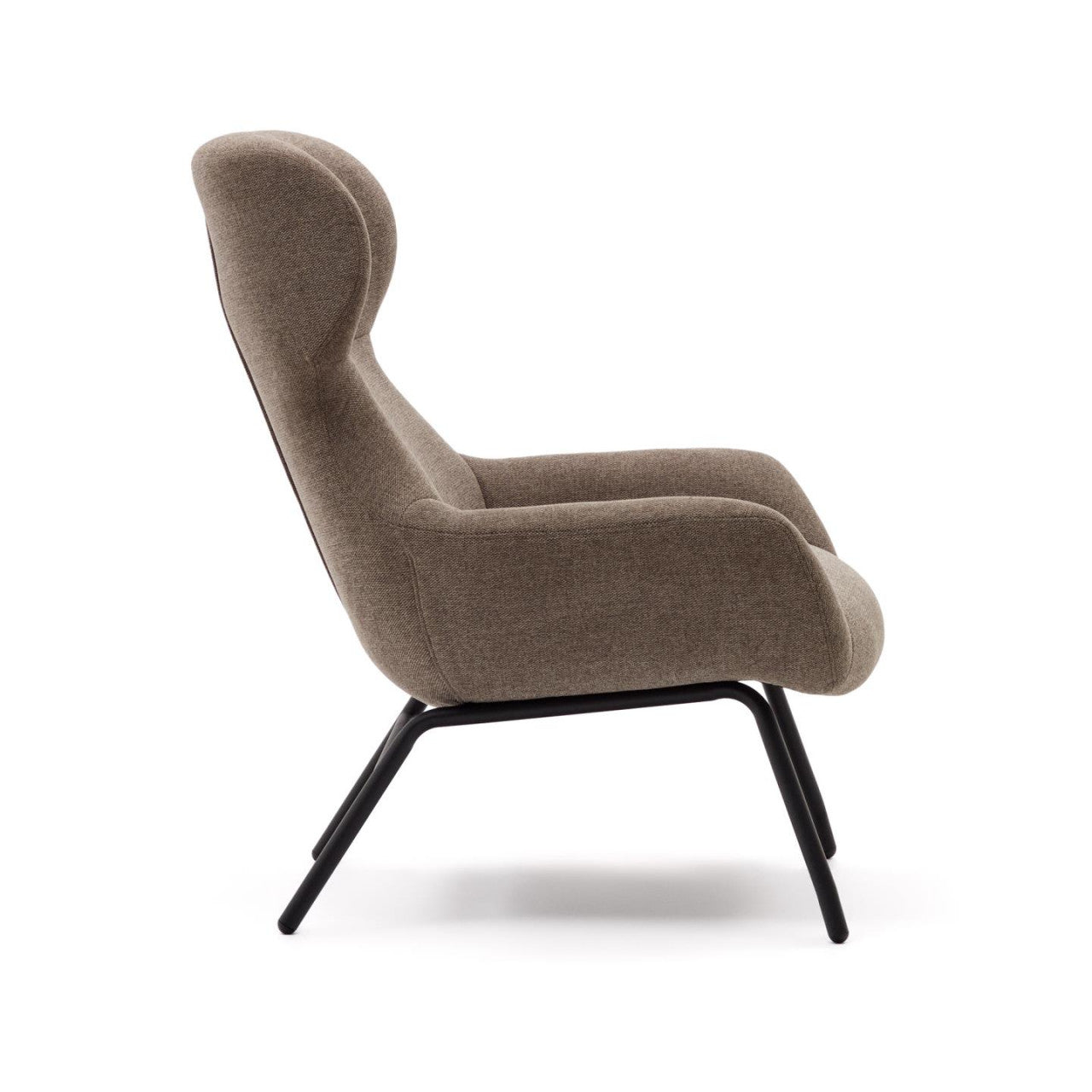 Fotoliu maro din textil Belina Kave Home