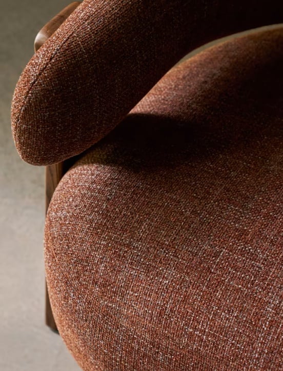 Fotoliu maro din textil Granite Chenille Kave Home