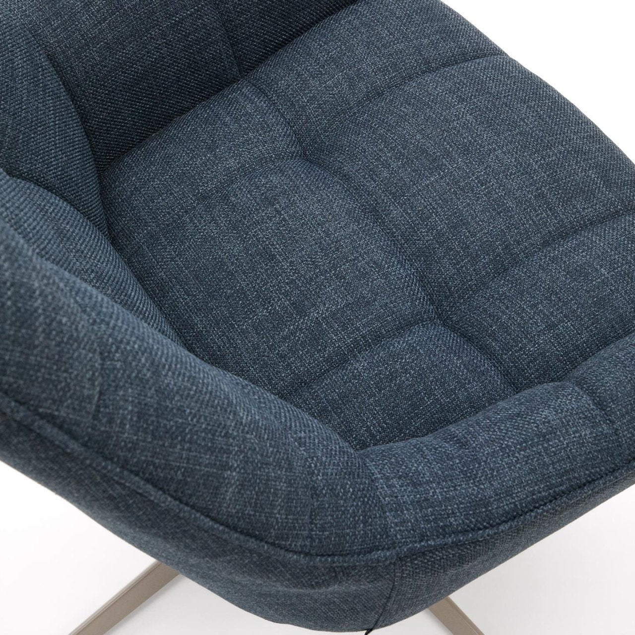 Fotoliu rotativ albastru/gri din textil Jaspe Kave Home