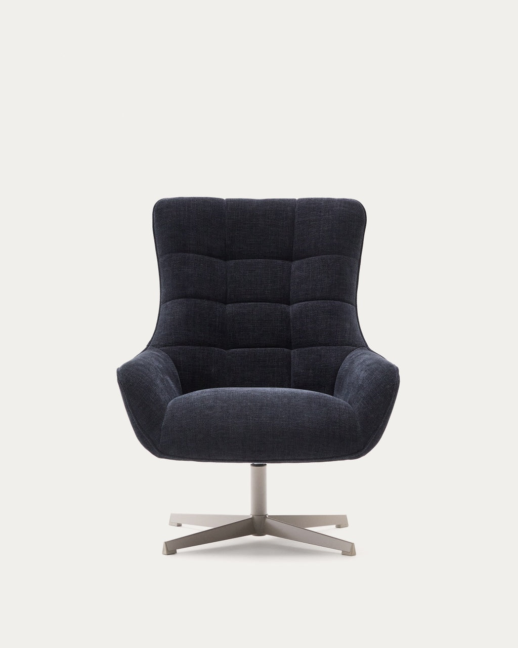 Fotoliu rotativ albastru/gri din textil Teryl Kave Home
