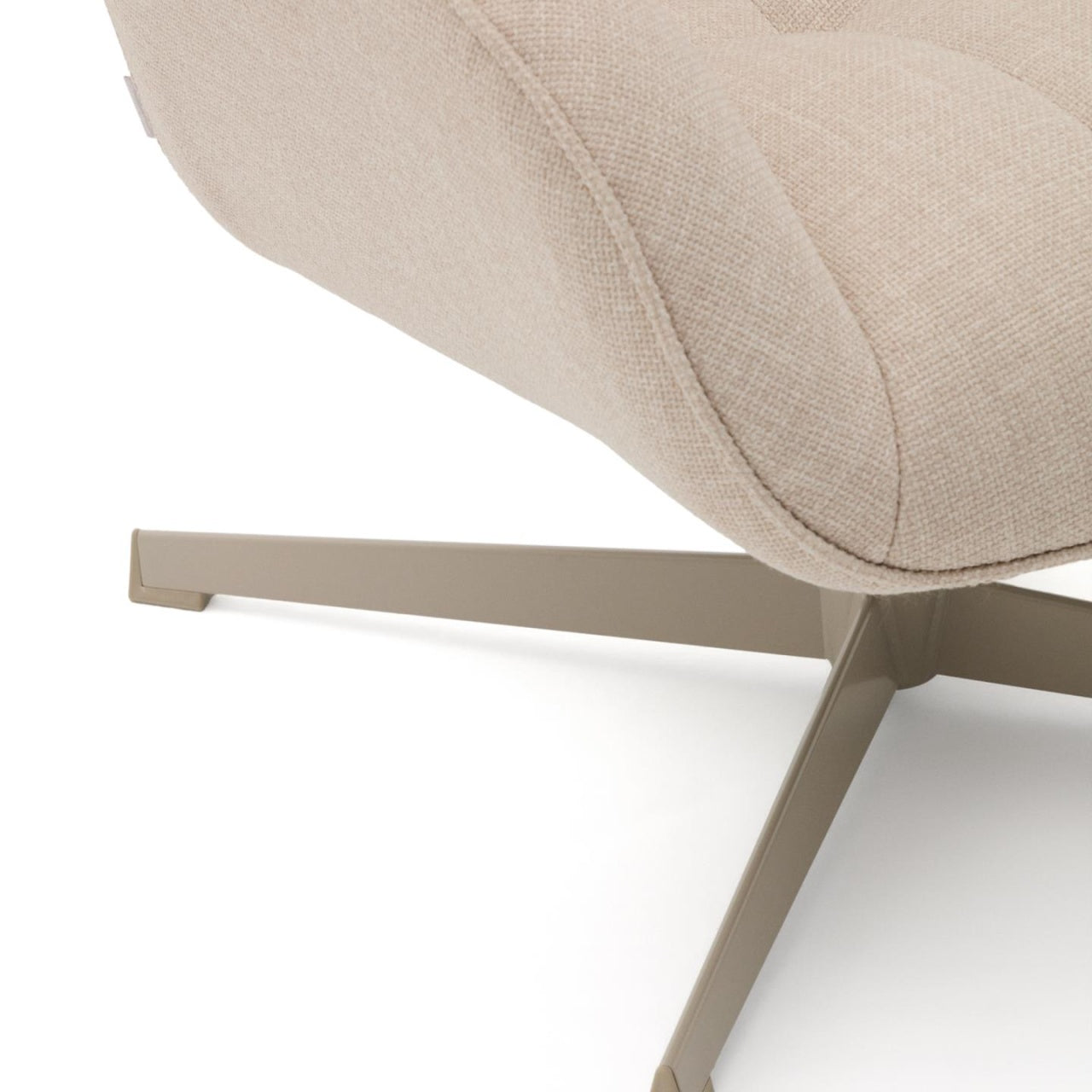 Fotoliu rotativ bej/gri din textil Teryl Kave Home