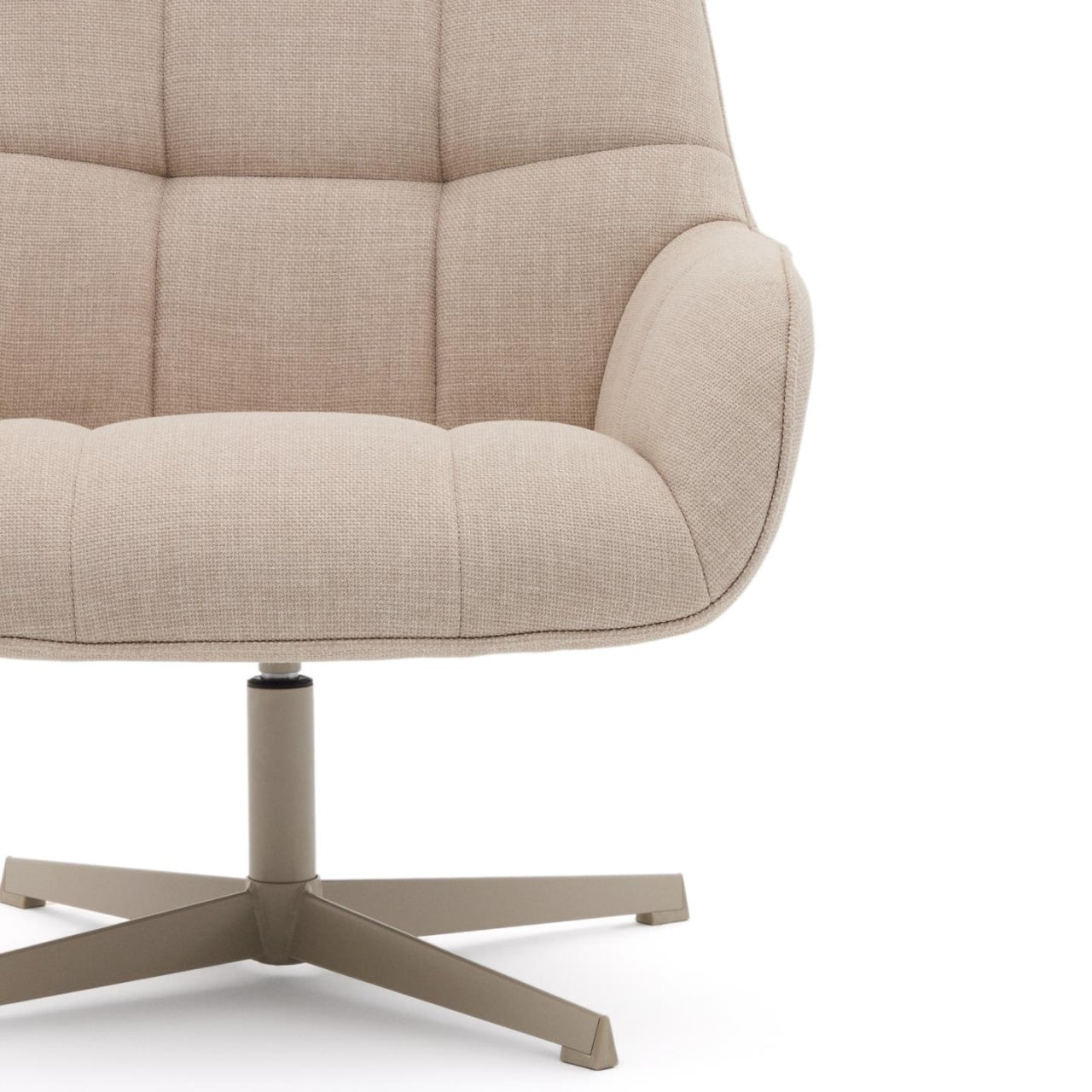 Fotoliu rotativ bej/gri din textil Teryl Kave Home
