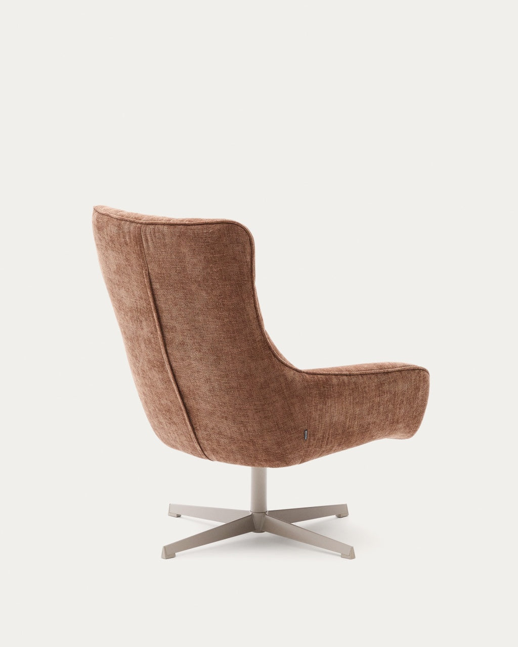 Fotoliu rotativ maro deschis/gri din textil Teryl Kave Home