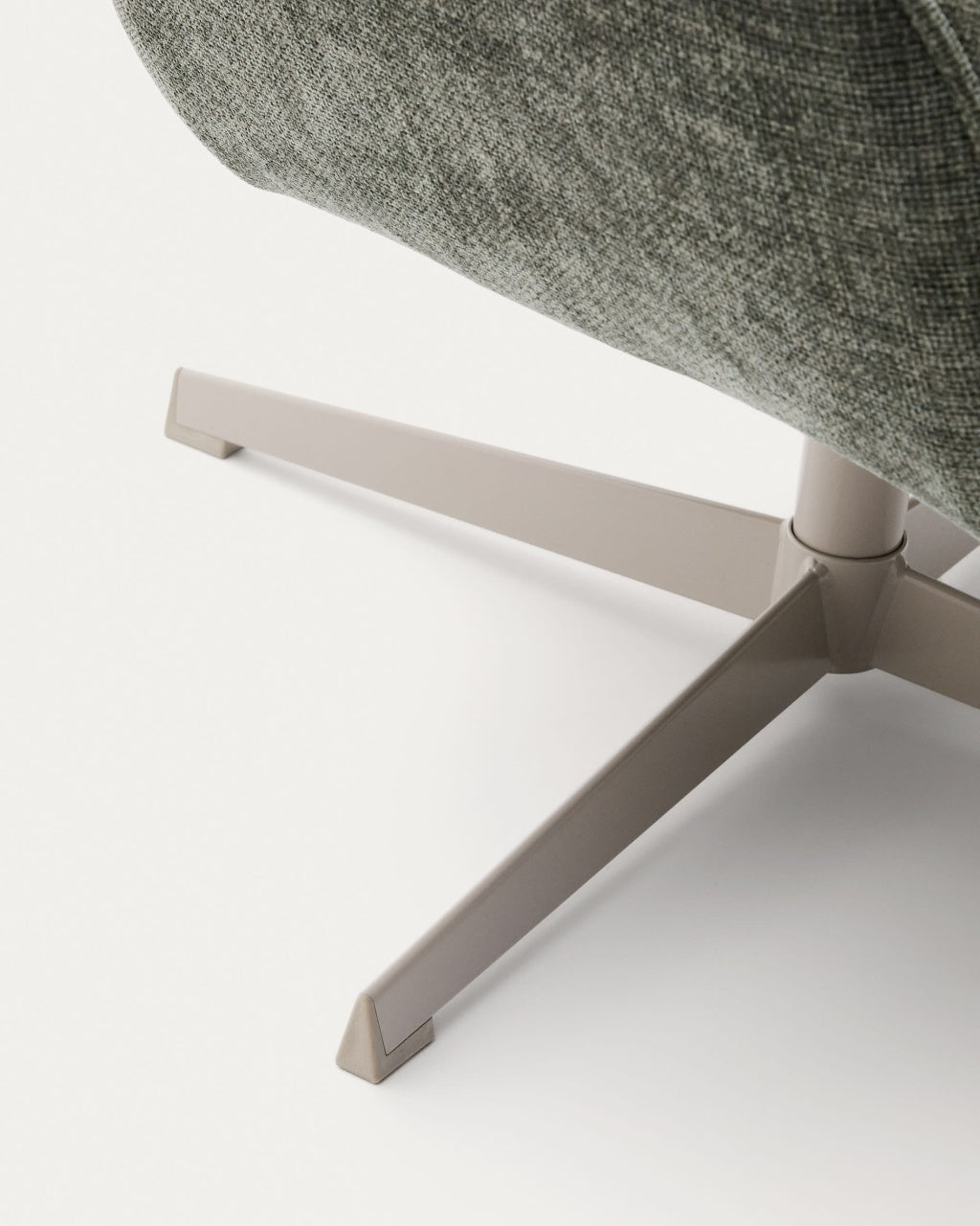 Fotoliu rotativ verde/gri din textil Teryl Kave Home