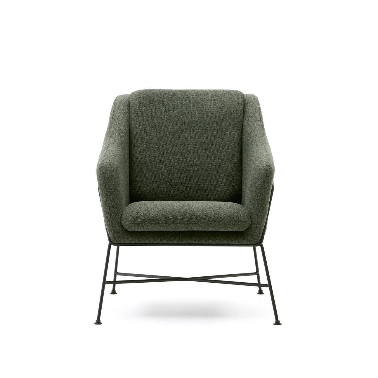 Fotoliu verde din textil Brida Kave Home