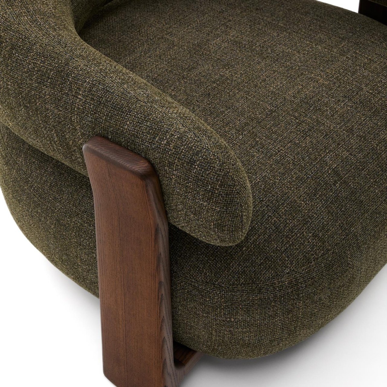 Fotoliu verde din textil Granite Chenille Kave Home