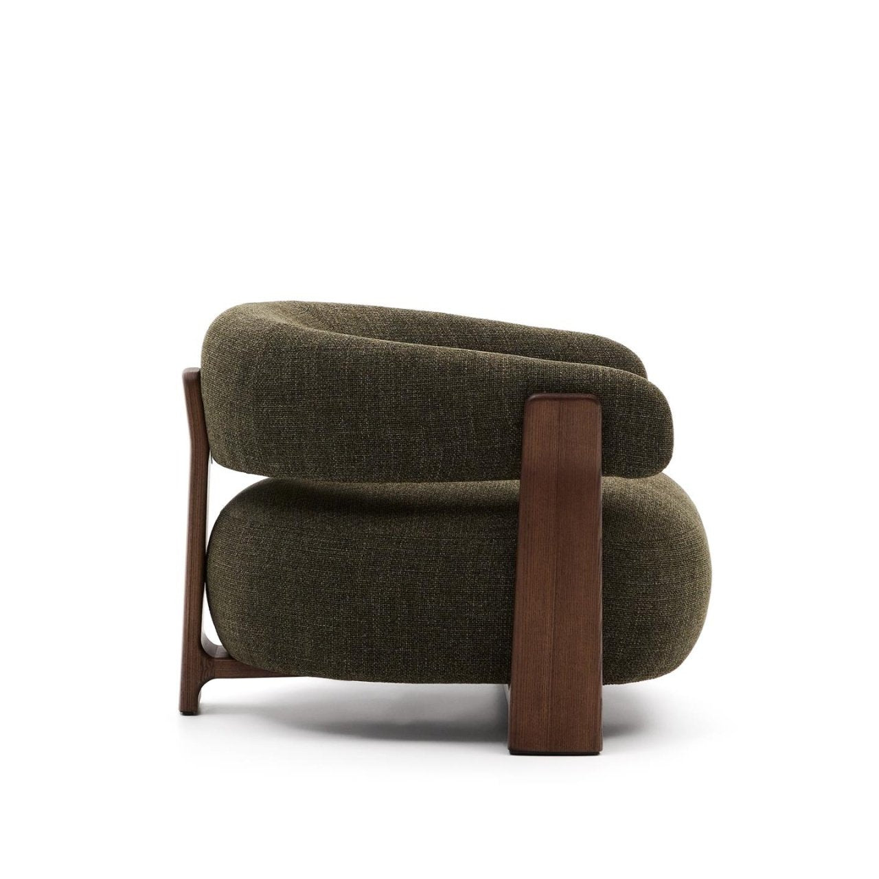 Fotoliu verde din textil Granite Chenille Kave Home