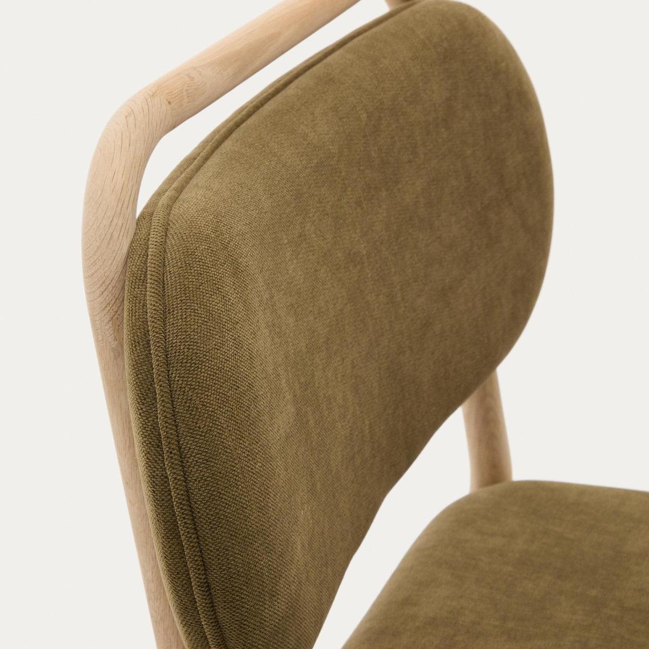 Fotoliu verde din textil Helda Kave Home