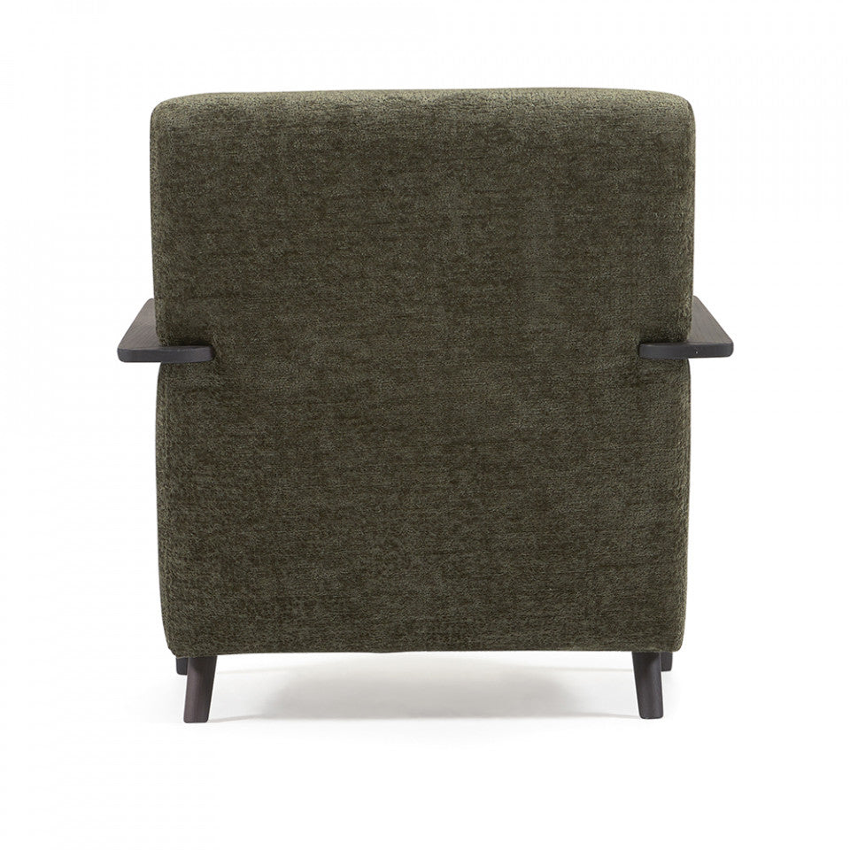 Fotoliu verde din textil Meghan Kave Home