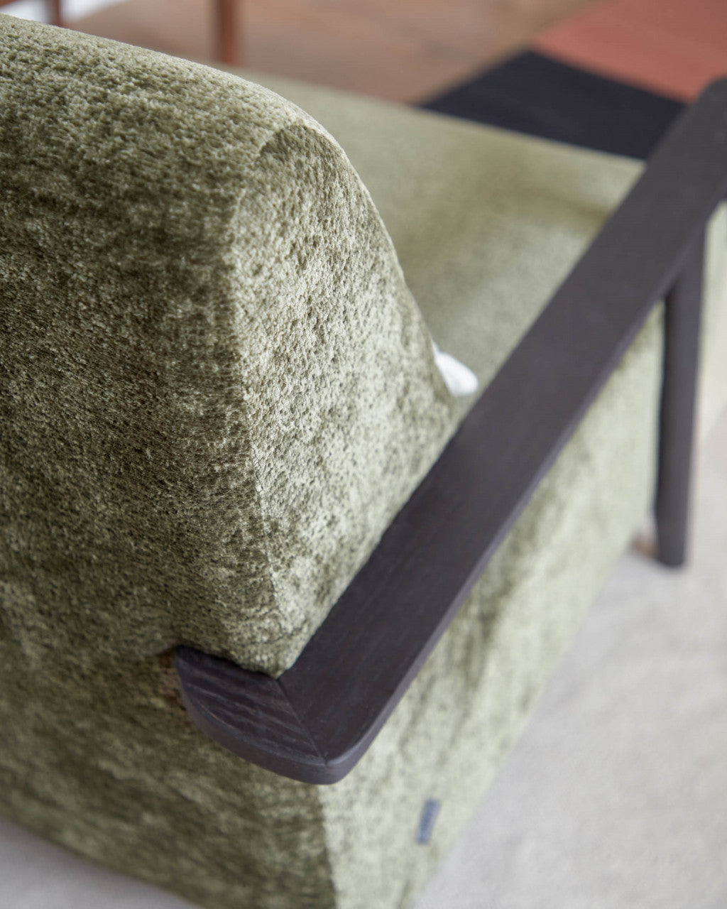 Fotoliu verde din textil Meghan Kave Home
