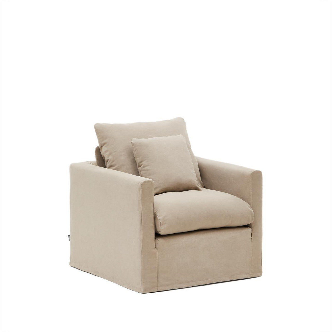Husa pentru fotoliu grej din textil 92 cm Nora Kave Home