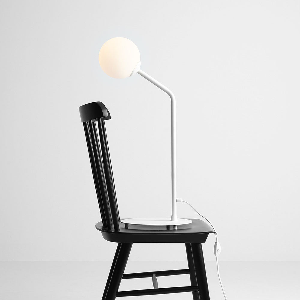 Lampa birou alba din metal 62 cm Pure Aldex