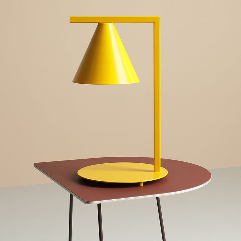 Lampa birou galbena din metal 40 cm Form Aldex