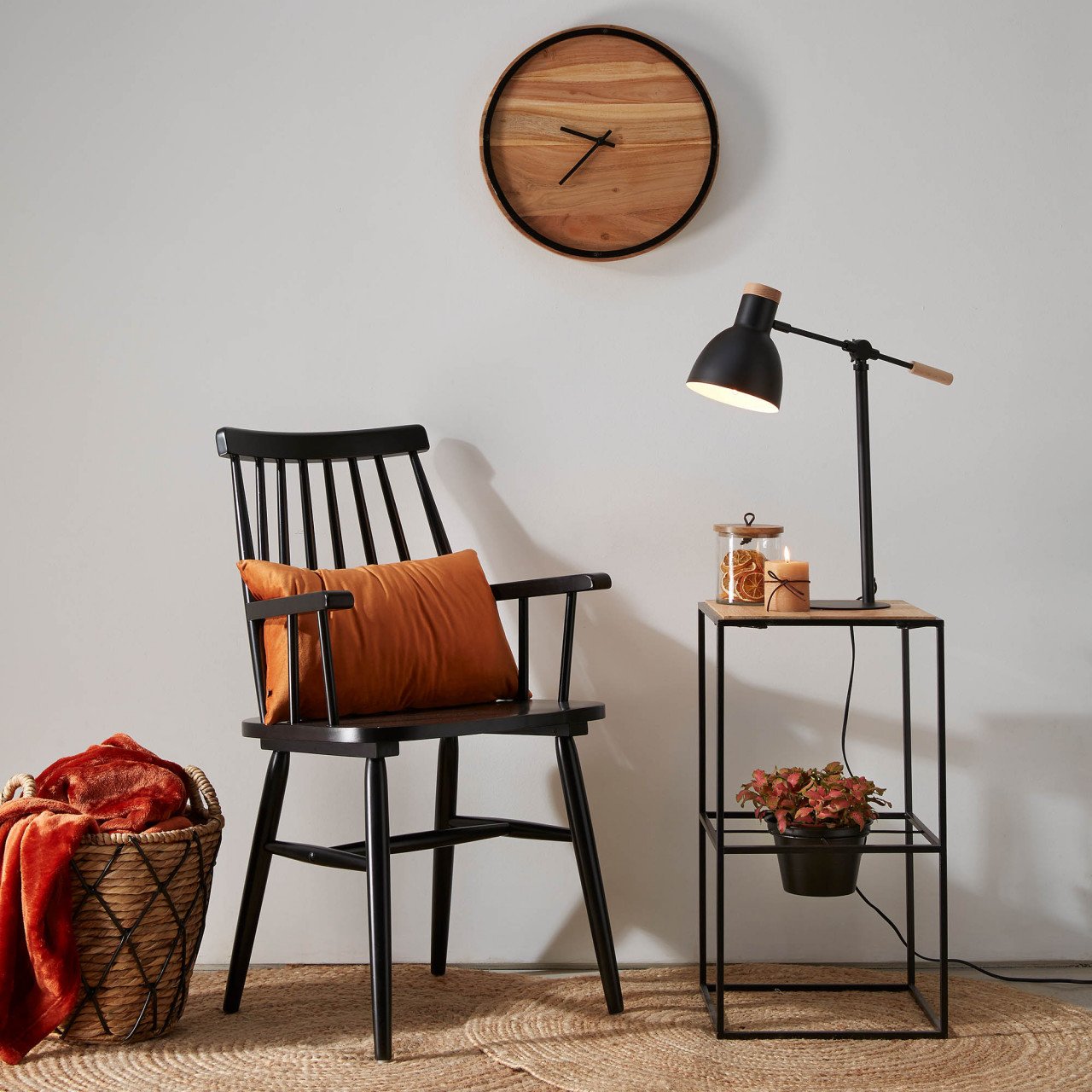 Lampa birou neagra din metal 54 cm Tescarle Kave Home