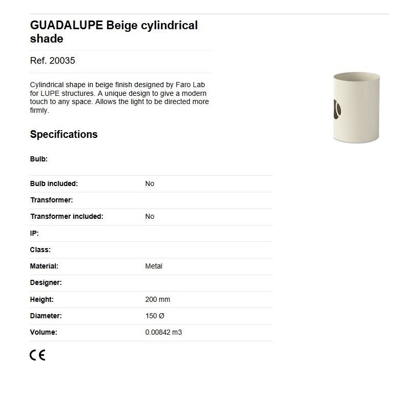 Lampa de masa orientabila design modern GUADALUPE bej