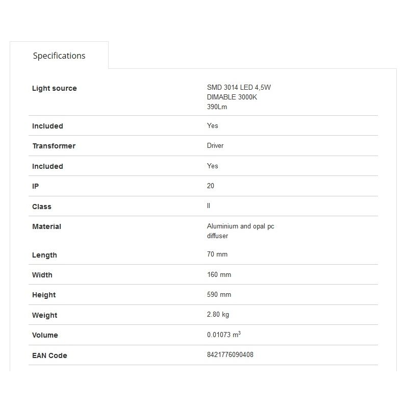 Lampa LED office design minimalist ITO