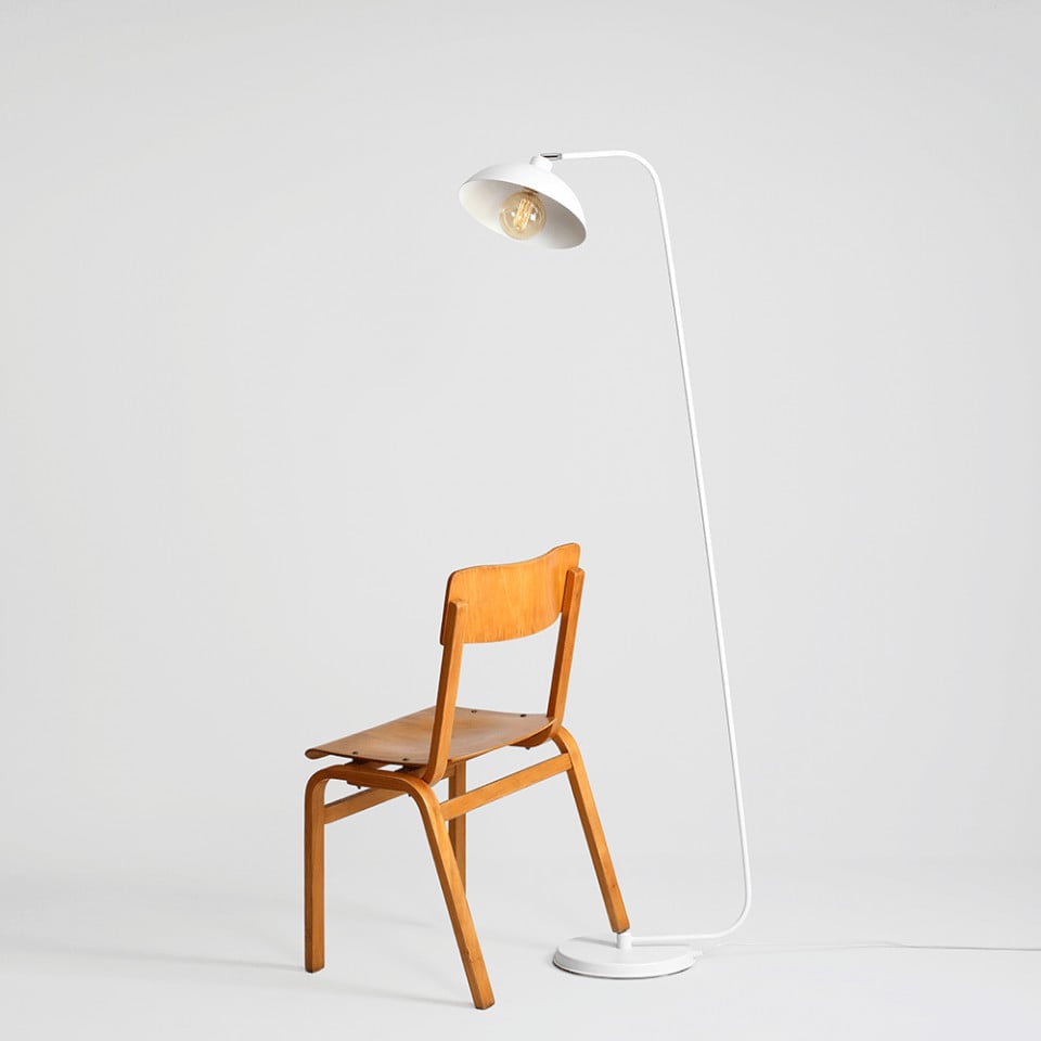 Lampadar alb din metal 165 cm Espace Aldex
