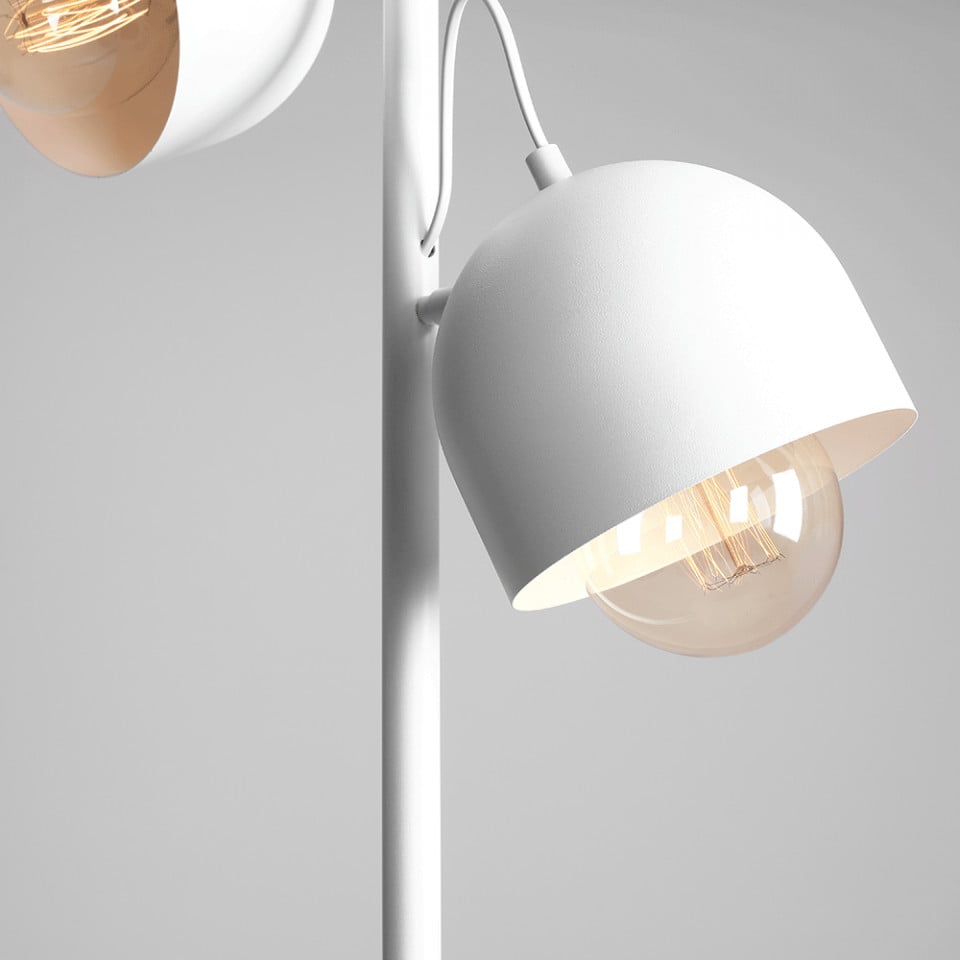 Lampadar alb din metal cu 2 becuri 161 cm Beryl Aldex