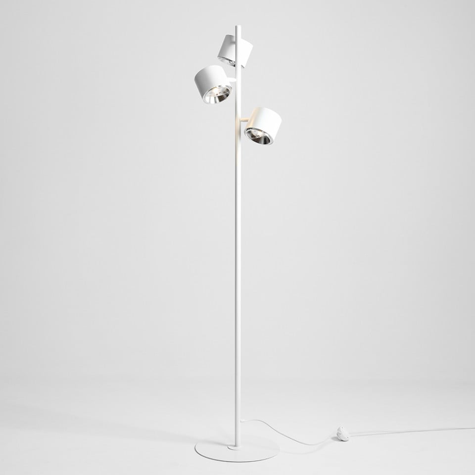 Lampadar alb din metal cu 3 becuri 165 cm Bot Aldex