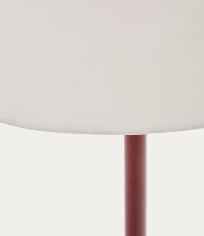 Lampadar alb/maro teracota din metal 160 cm Navat Kave Home