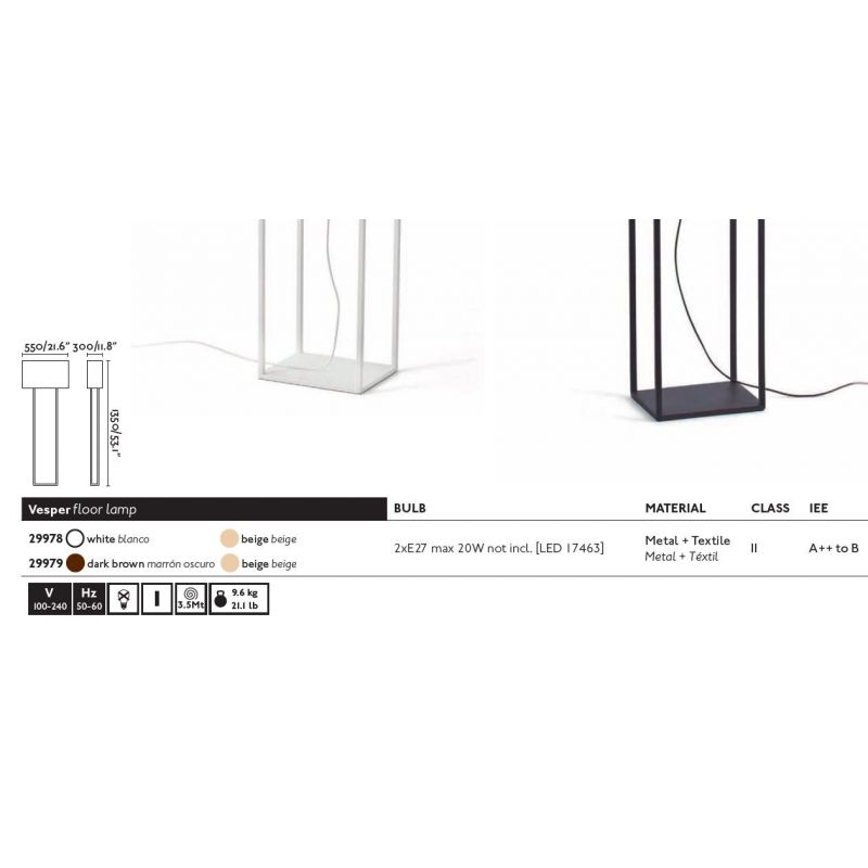 Lampadar design modern VESPER maro
