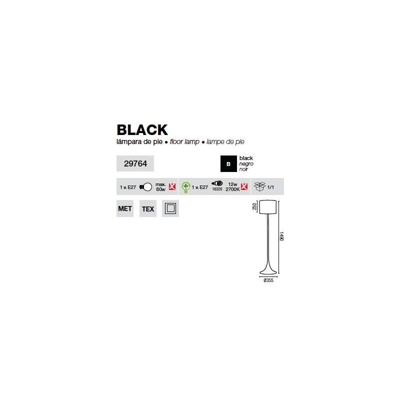 Lampadar, lampa de podea Black