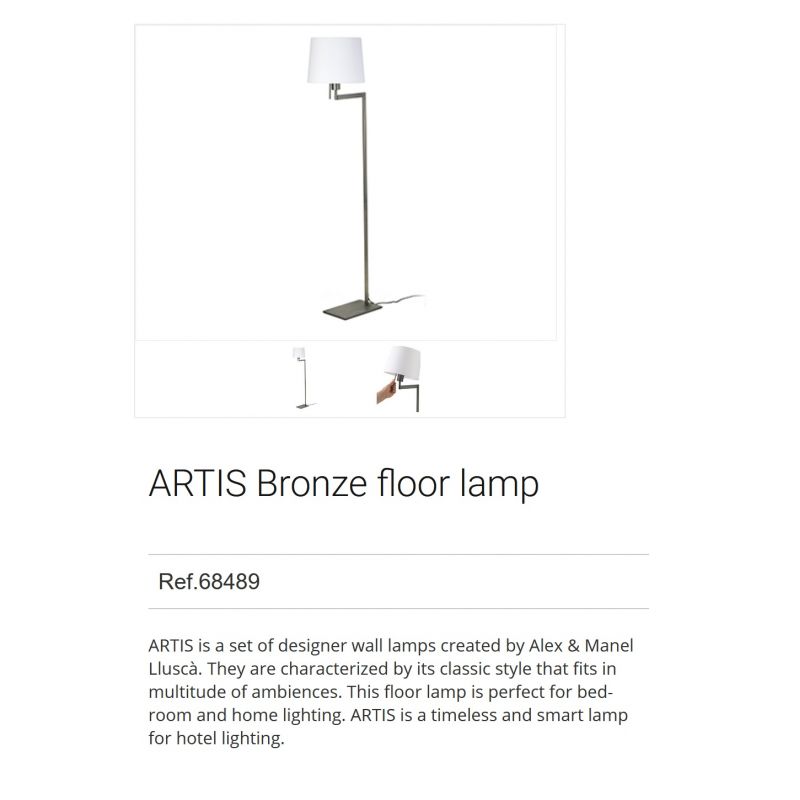 Lampadar / Lampa de podea design elegant ARTIS bronz/alb