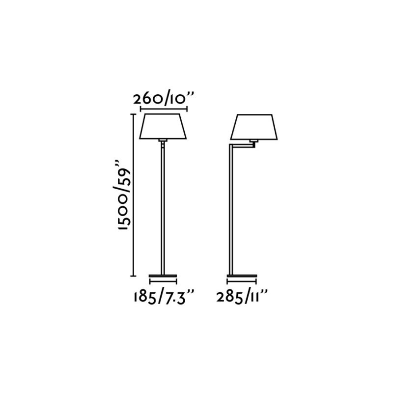 Lampadar / Lampa de podea design elegant ARTIS bronz/alb