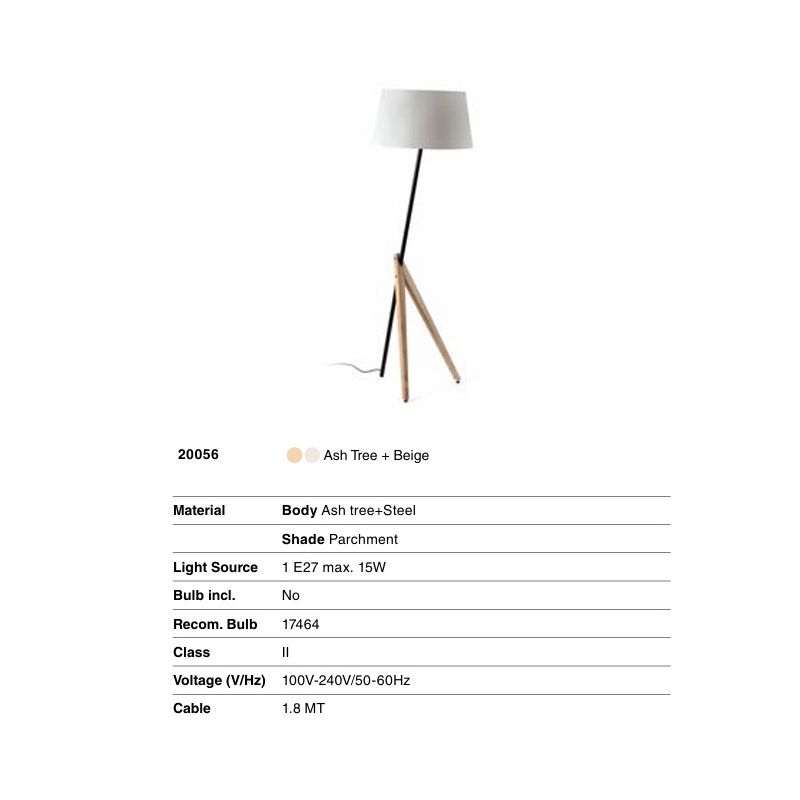 Lampadar, Lampa de podea design scandinav TREEWOOD