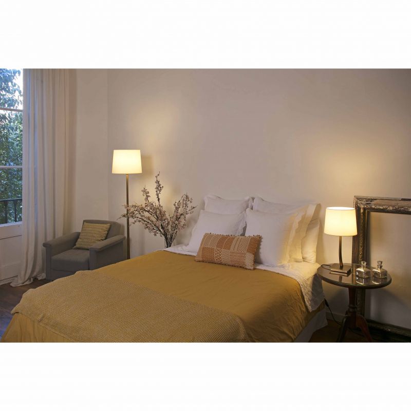 Lampadar / Lampa de podea eleganta design clasic REM auriu/alb