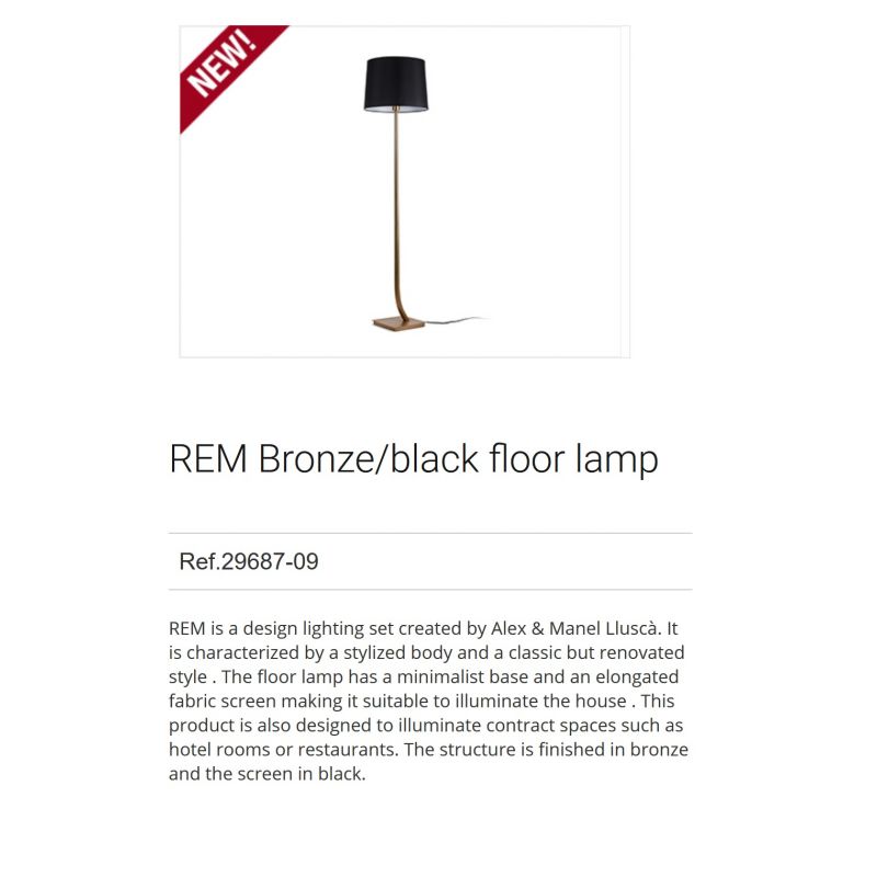 Lampadar / Lampa de podea eleganta design clasic REM bronz/negru