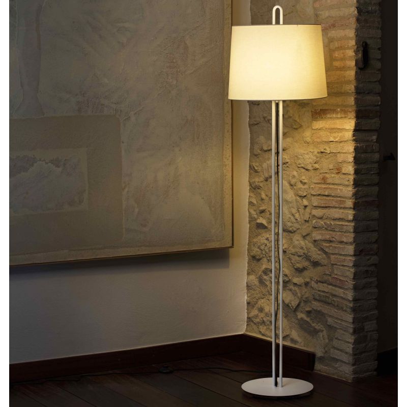 Lampadar / Lampa de podea moderna design elegant MONTREAL crom/alb