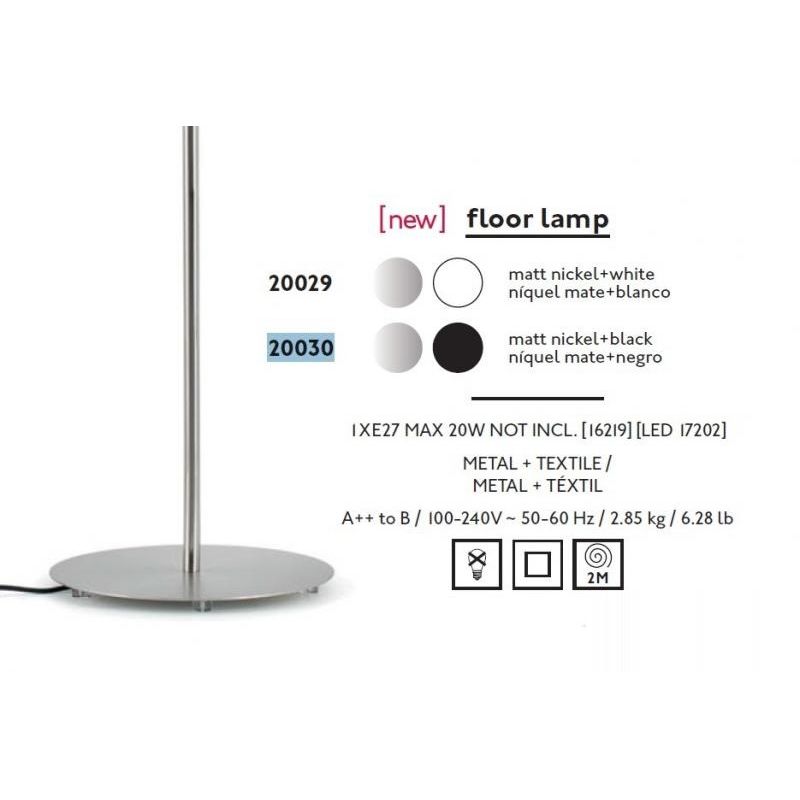 Lampadar / Lampa de podea moderna neagra, VOLTA