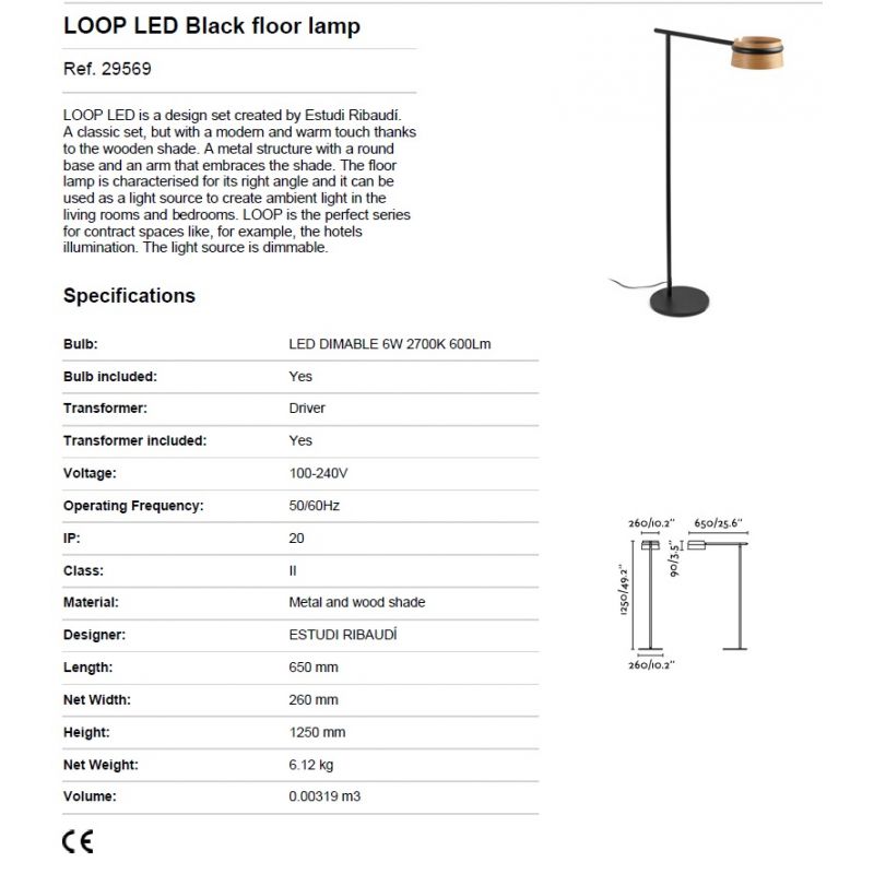 Lampadar LED dimabil design deosebit LOOP