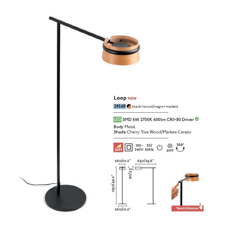 Lampadar LED dimabil design deosebit LOOP