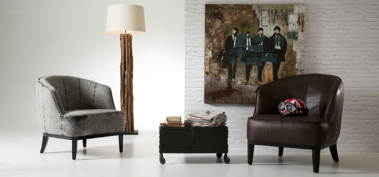 Lampadar maro/alb din lemn 175 cm Powell Kave Home