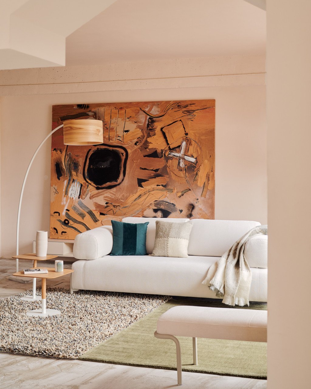 Lampadar maro din metal 210 cm Juhe Kave Home