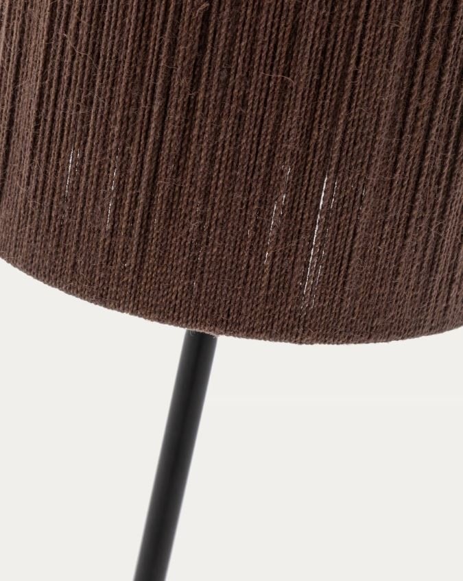 Lampadar maro/negru din lemn 147 cm Kor Kave Home