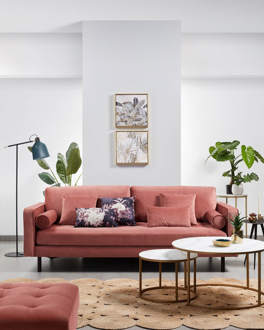 Lampadar multicolor din metal 146 cm Olimpia Kave Home