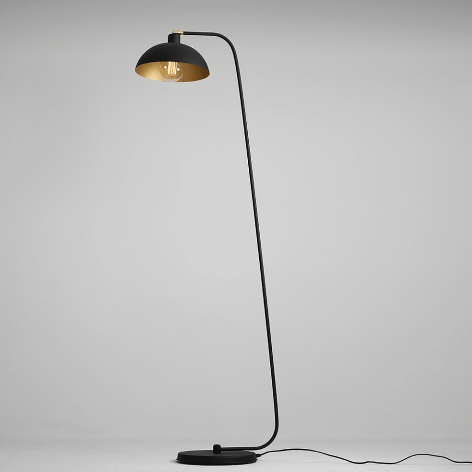 Lampadar negru/auriu din metal 165 cm Espace Aldex
